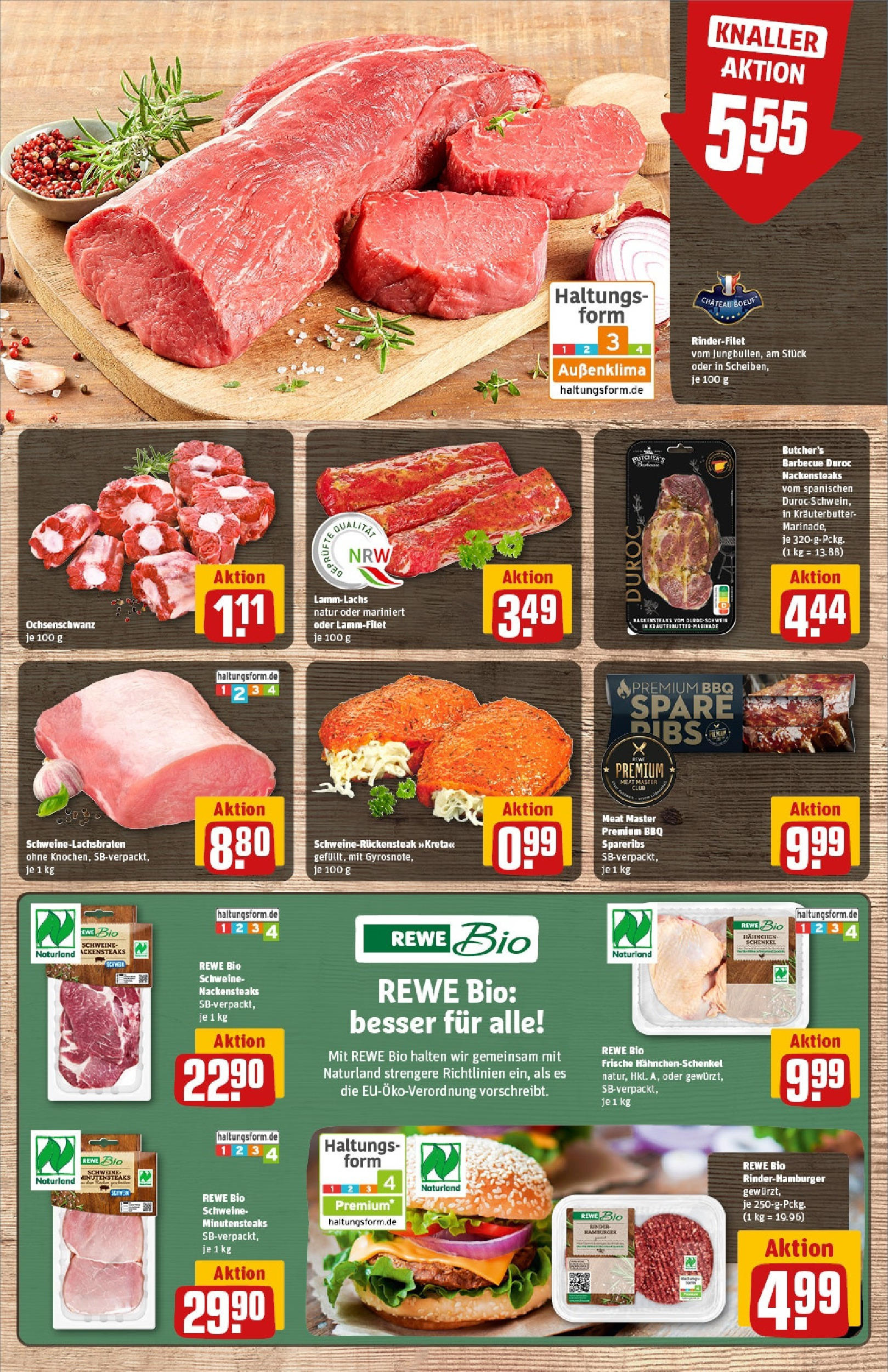 Rewe prospekt Alfter / Oedekoven	 (ab 25.05.2025) zum Blättern » Angebote | Seite: 9 | Produkte: Nackensteaks, Rinderfilet, Spare ribs, Kräuterbutter