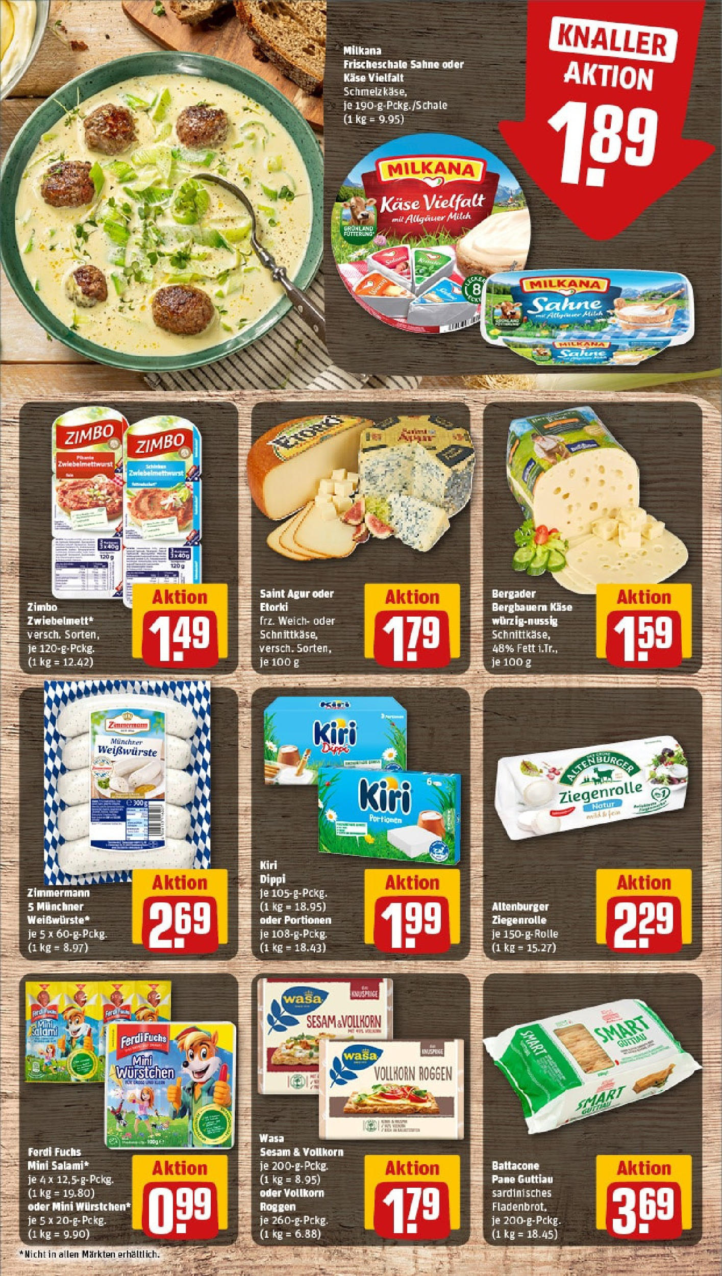 Rewe prospekt Kirchseeon	 (ab 25.05.2025) zum Blättern » Angebote | Seite: 9 | Produkte: Milch, Käse, Milkana, Salami