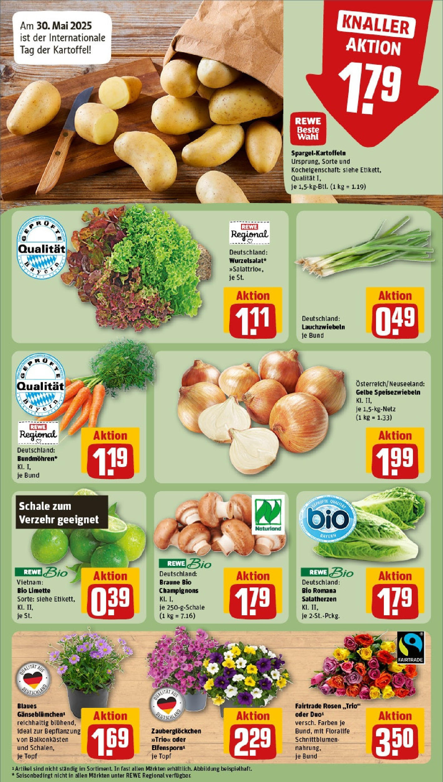 Rewe prospekt Nürnberg / Steinbühl	 (ab 25.05.2025) zum Blättern » Angebote | Seite: 7 | Produkte: Champignons, Limette