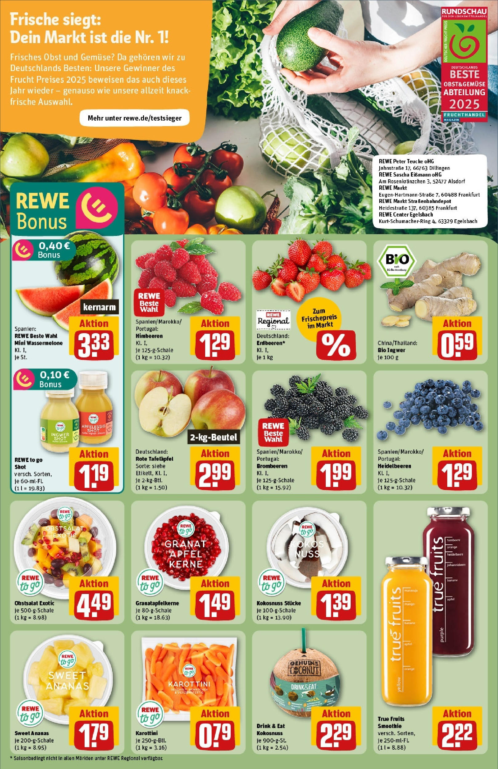 Rewe prospekt Friedrichsdorf (ab 25.05.2025) zum Blättern » Angebote | Seite: 6 | Produkte: Himbeeren, Ananas, Heidelbeeren, Obst Rewe prospekt Friedrichsdorf (ab 25.05.2025) zum Blättern » Angebote | Seite: 6 | Produkte: Himbeeren, Ananas, Heidelbeeren, Obst