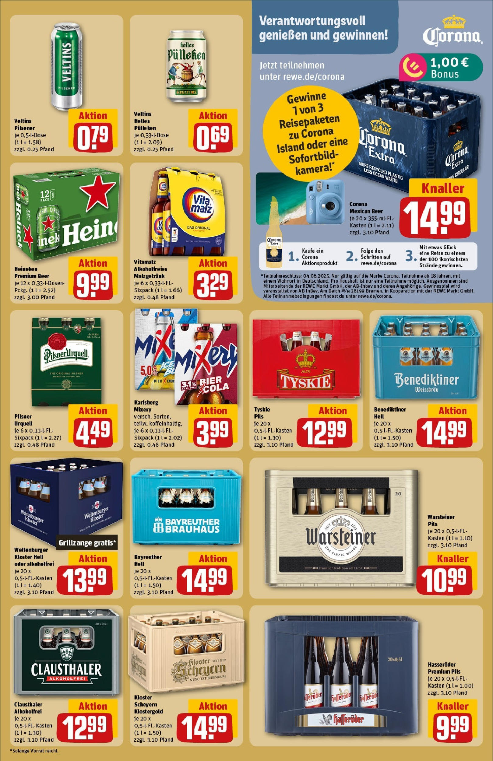 Rewe prospekt Butzbach	 (ab 25.05.2025) zum Blättern » Angebote | Seite: 17 | Produkte: Heineken, Pilsner urquell, Mixery, Veltins
