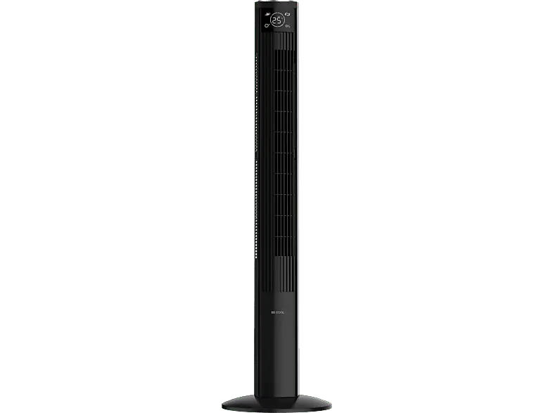 Be Cool BC121TU2202F Turmventilator Schwarz (45 Watt, schwenkbar, mit Fernbedienung, 3 Geschwindigkeitsstufen, Timerfunktion 12 Stunden)