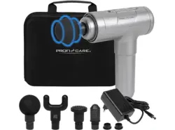 Profi Care PC-MP 3087 Massagepistole, mit 4 Aufsätzen, Silber