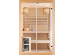 Sanotechnik J60130 PANORAMA Sauna 2 Personen 130x120x200 cm (3,5 kW)