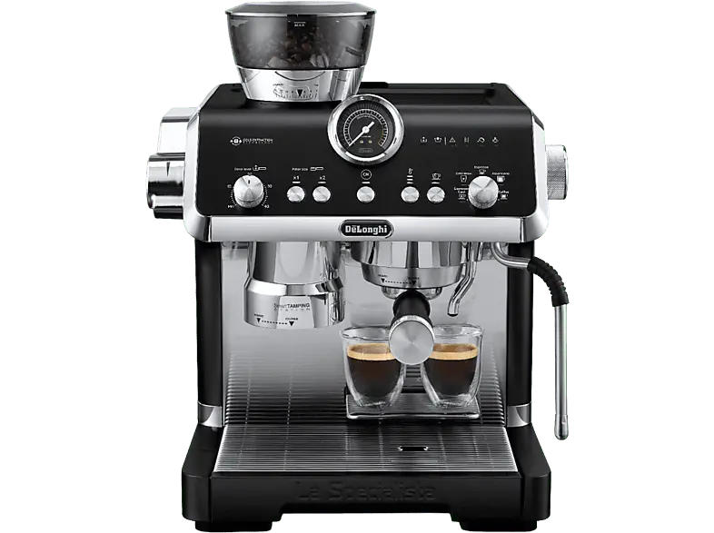 De'Longhi EC9555BK La Specialista Opera Siebträgermaschine (Schwarz, Mahlwerk mit 15 Mahlstufen, 1550 Watt, 19 bar)