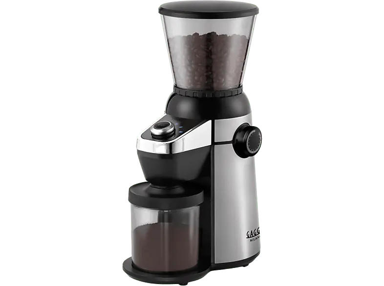 Gaggia RI8123/01 MD15 Kaffeemühle (Silber, 150 Watt, integriertes Mahlwerk)