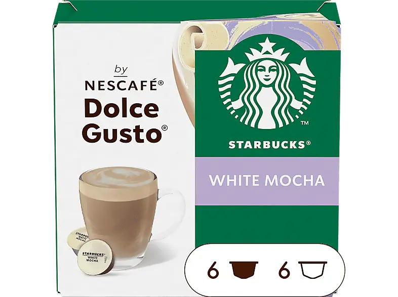 Starbucks White Mocha Kaffeekapsel, 10 Stück, Kompatibles System: Nescafé Dolce Gusto