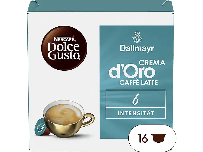 Dolce Gusto Dòro Cafe Latte Kaffeekapseln, 16 Stück, Kompatibles System: Nescafé Dolce Gusto