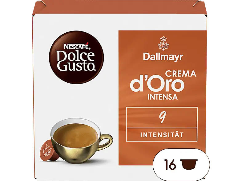 Dolce Gusto Crema D'oro Intensa Kaffeekapseln, 16 Stück, Kompatibles System: Nescafé Dolce Gusto