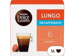 Dolce Gusto Lungo entkoffeiniert Kaffeekapseln, 16 Stück, Kompatibles System: Nescafé Dolce Gusto