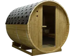 Sanotechnik TROMSÖ XL Fasssauna für 6 Personen (8 kW)