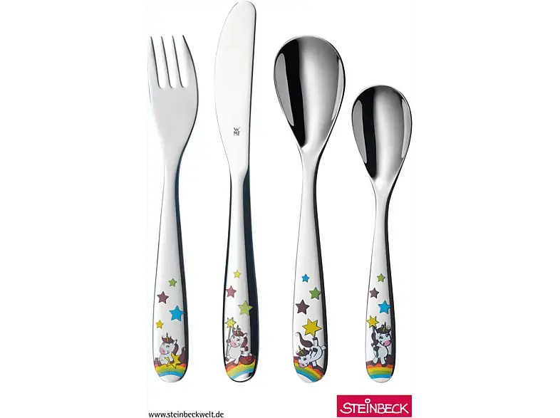 WMF 12.8605.6040 Unicorn 4-tlg. Kinderbesteck-Set
