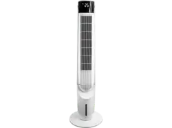 Koenic KTFC 602722 Turmventilator Weiß (60 Watt, schwenkbar, mit Fernbedienung, 3 Geschwindigkeitsstufen, Timerfunktion 12 Stunden)