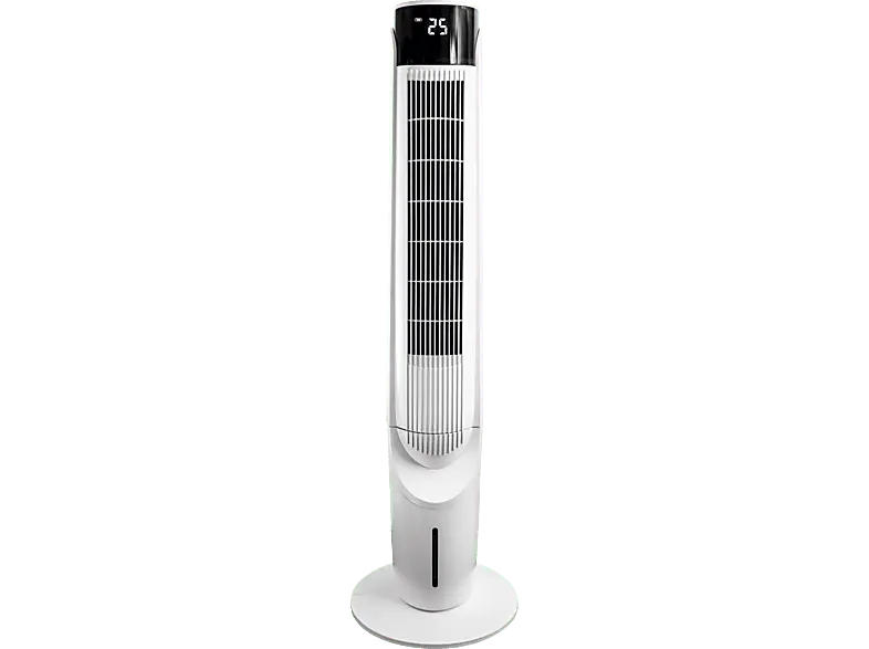 Koenic KTFC 602722 Turmventilator Weiß (60 Watt, schwenkbar, mit Fernbedienung, 3 Geschwindigkeitsstufen, Timerfunktion 12 Stunden)