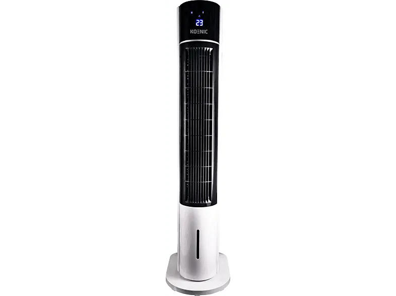 Koenic KTFC 603022 Turmventilator und Luftkühler Weiß (60 Watt, mit Fernbedienung, 3 + Windmodi, Timerfunktion 12 Stunden)