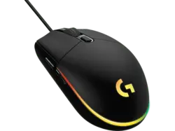 LOGITECH G G203 Lightsync Kabelgebundene Gaming Maus, RGB, 6 Tasten, Schwarz
