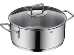 Silit Extra Cook Bratentopf mit Deckel 24 cm (alle Herdarten, Silber, 18/10 Crominox Edelstahl)