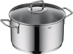 Silit Extra Cook Fleischtopf mit Deckel 24 cm (alle Herdarten, Silber, 18/10 Crominox Edelstahl)