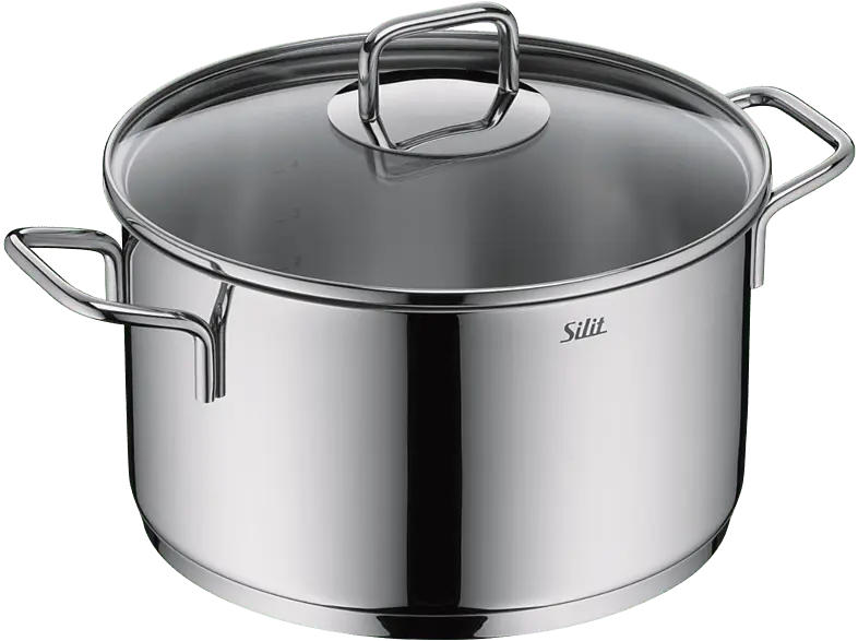 Silit Extra Cook Fleischtopf mit Deckel 24 cm (alle Herdarten, Silber, 18/10 Crominox Edelstahl)