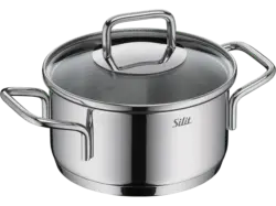 Silit Extra Cook Bratentopf mit Deckel 16 cm (alle Herdarten, Silber, 18/10 Crominox Edelstahl)