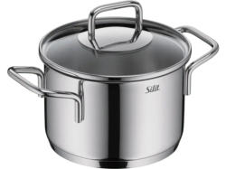 Silit Extra Cook Fleischtopf mit Deckel 16 cm (alle Herdarten, Silber, 18/10 Crominox Edelstahl)