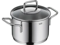 Silit Extra Cook Fleischtopf mit Deckel 16 cm (alle Herdarten, Silber, 18/10 Crominox Edelstahl)