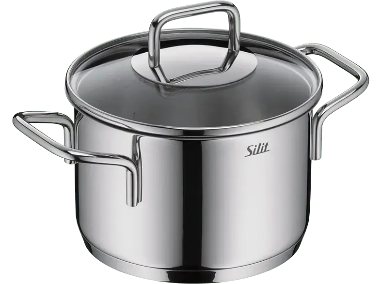 Silit Extra Cook Fleischtopf mit Deckel 16 cm (alle Herdarten, Silber, 18/10 Crominox Edelstahl)