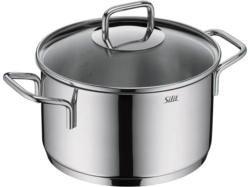 Silit Extra Cook Fleischtopf mit Deckel 20 cm (alle Herdarten, Silber, 18/10 Crominox Edelstahl)
