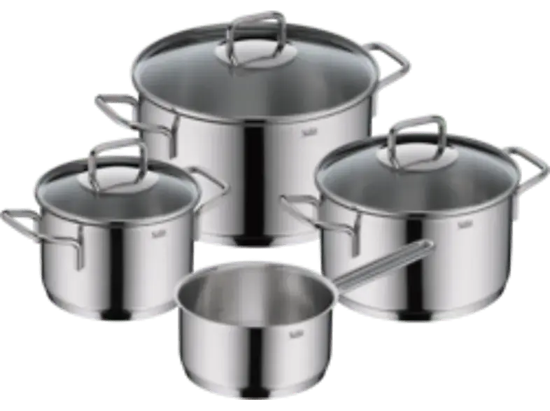 Silit Extra Cook Topfset 4tlg. (Backofengeeignet Ja, Gehäuse bis zu 250 °C, Deckel 180 alle Herdarten, Silber, 18/10 Crominox Edelstahl)