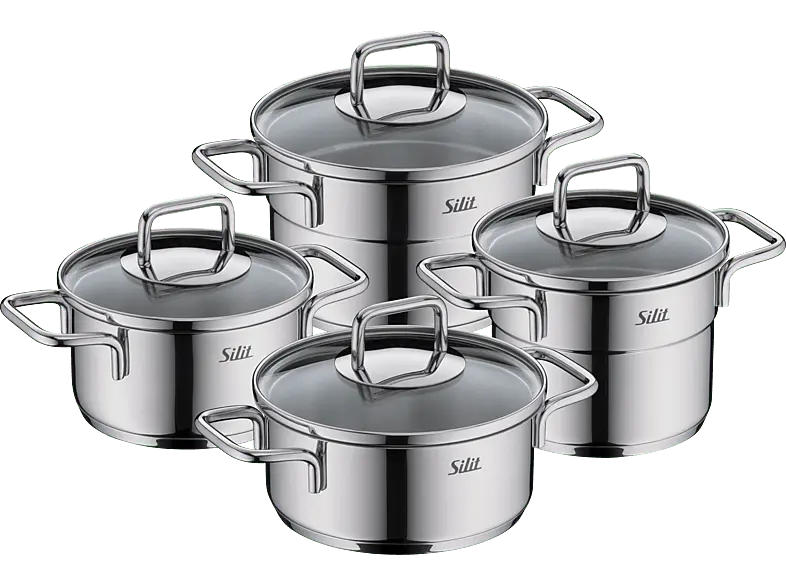 Silit Extra Cook Mini 4tlg Set (alle Herdarten, Silber, 18/10 Crominox Edelstahl)