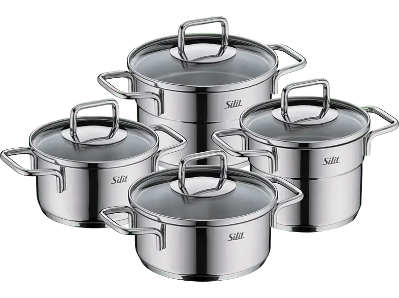 Silit Extra Cook Mini 4tlg Set (alle Herdarten, Silber, 18/10 Crominox Edelstahl)