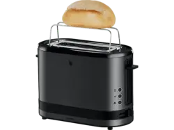 WMF KÜCHENminis Toaster mit Brötchenaufsatz (Deep Black, 600 Watt, Schlitze: 1)