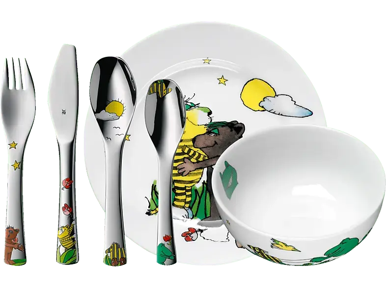 WMF 12.9410.9964 Janosch 6-tlg. Kinderbesteck-Set; Kinderbesteck-Set