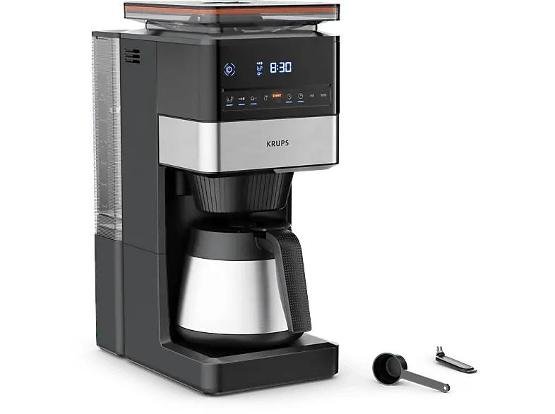 Krups KT8428 Grind Aroma XL Filterkaffeemaschine, mit Thermoskanne Schwarz