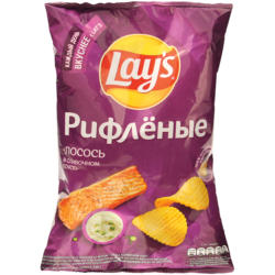 Kartoffelchips Lays mit Lachsgeschmack in cremiger Sauce