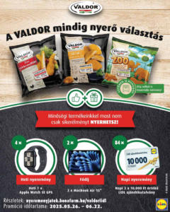 Fedezd fel - Valdor-Lidl Nyereményjáték 2025.06.22-ig megtekintése, amely érvényes 2025.05.25.-től