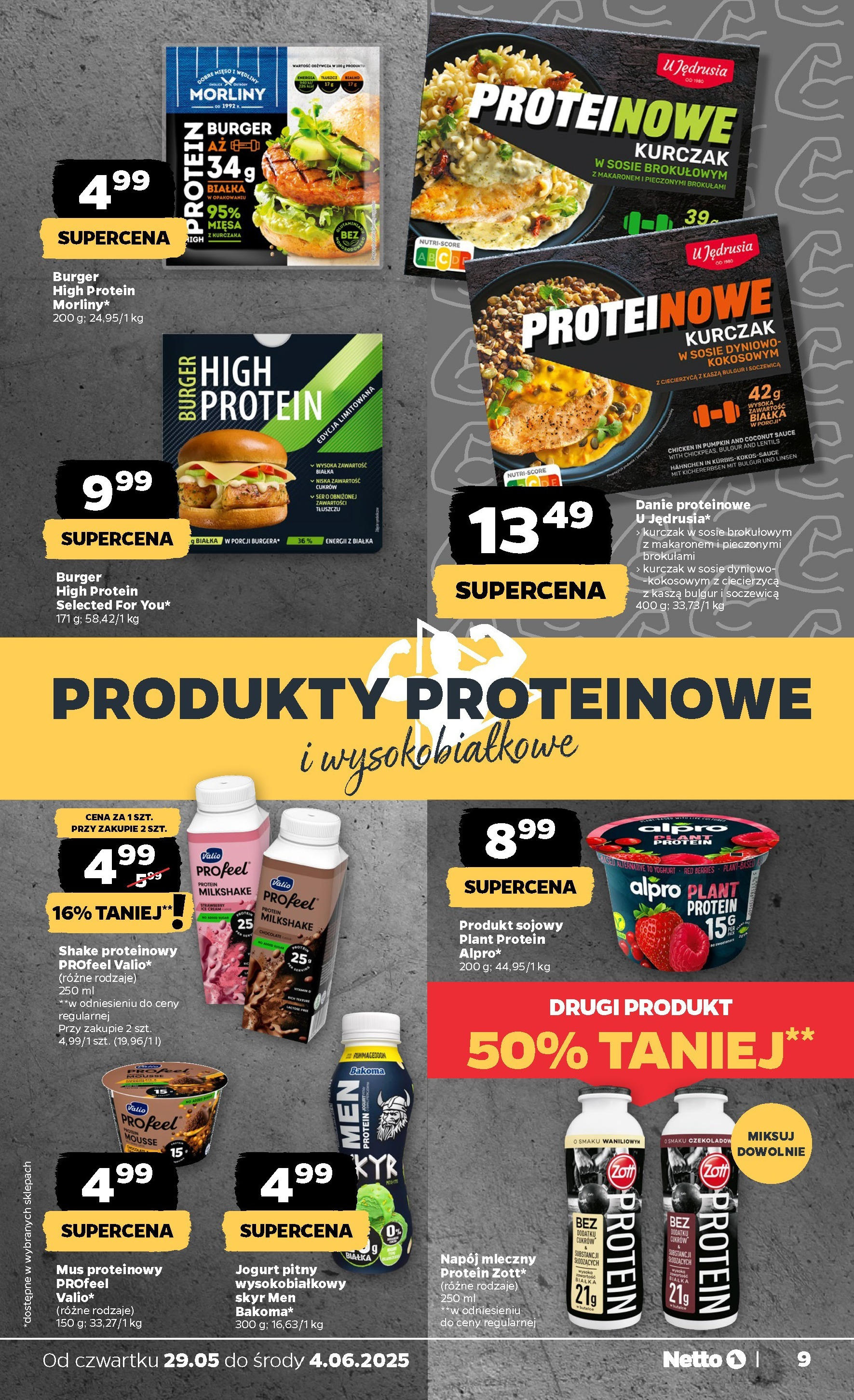Netto gazetka - Spożywcza od 29.05.2025 - Aktualne promocje | Strona: 9 | Produkty: Jogurt pitny, Ciecierzyca, Skyr, Kasza bulgur