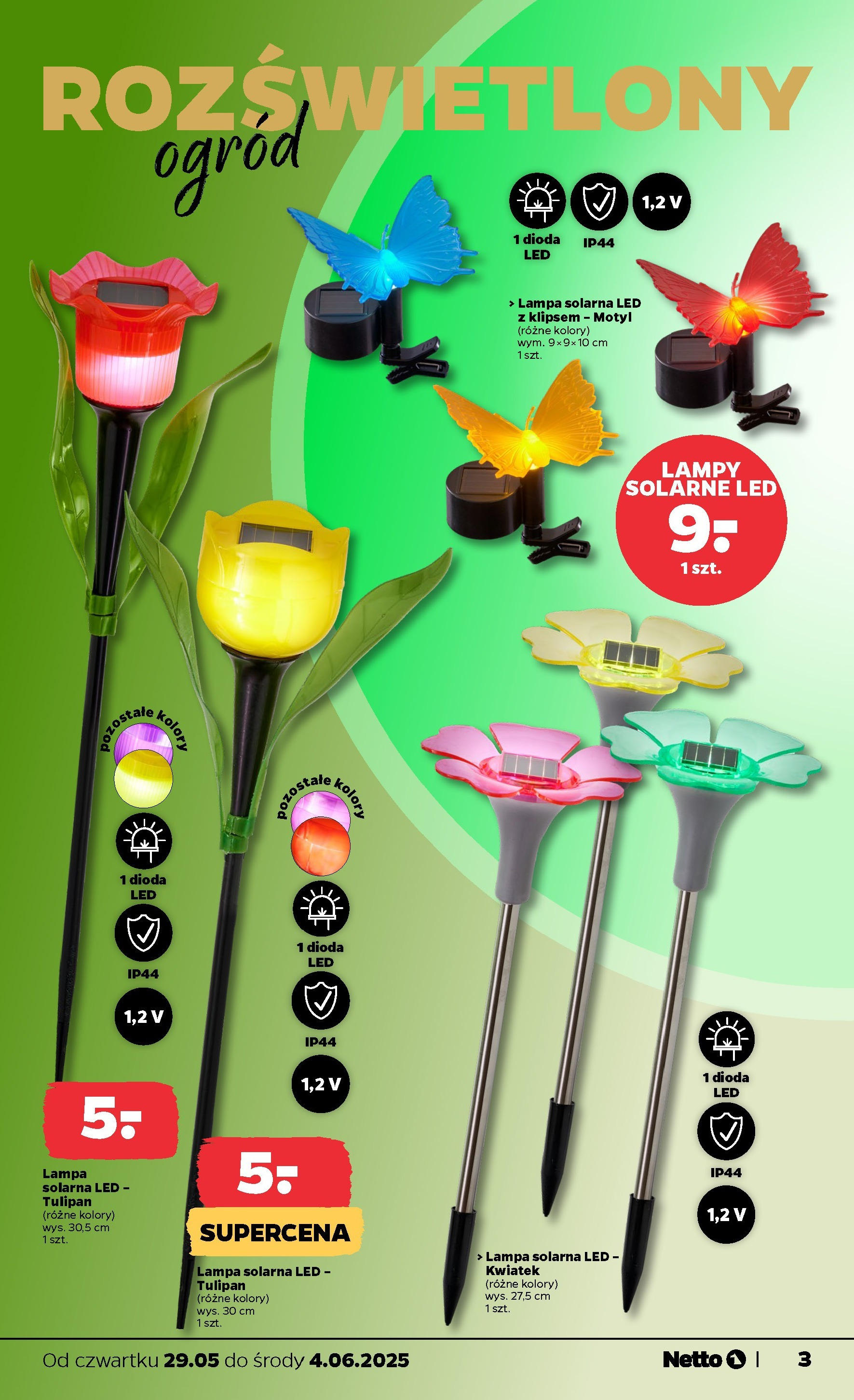 Netto gazetka - Spożywcza od 29.05.2025 - Aktualne promocje | Strona: 23 | Produkty: Lampa solarna, Lampa