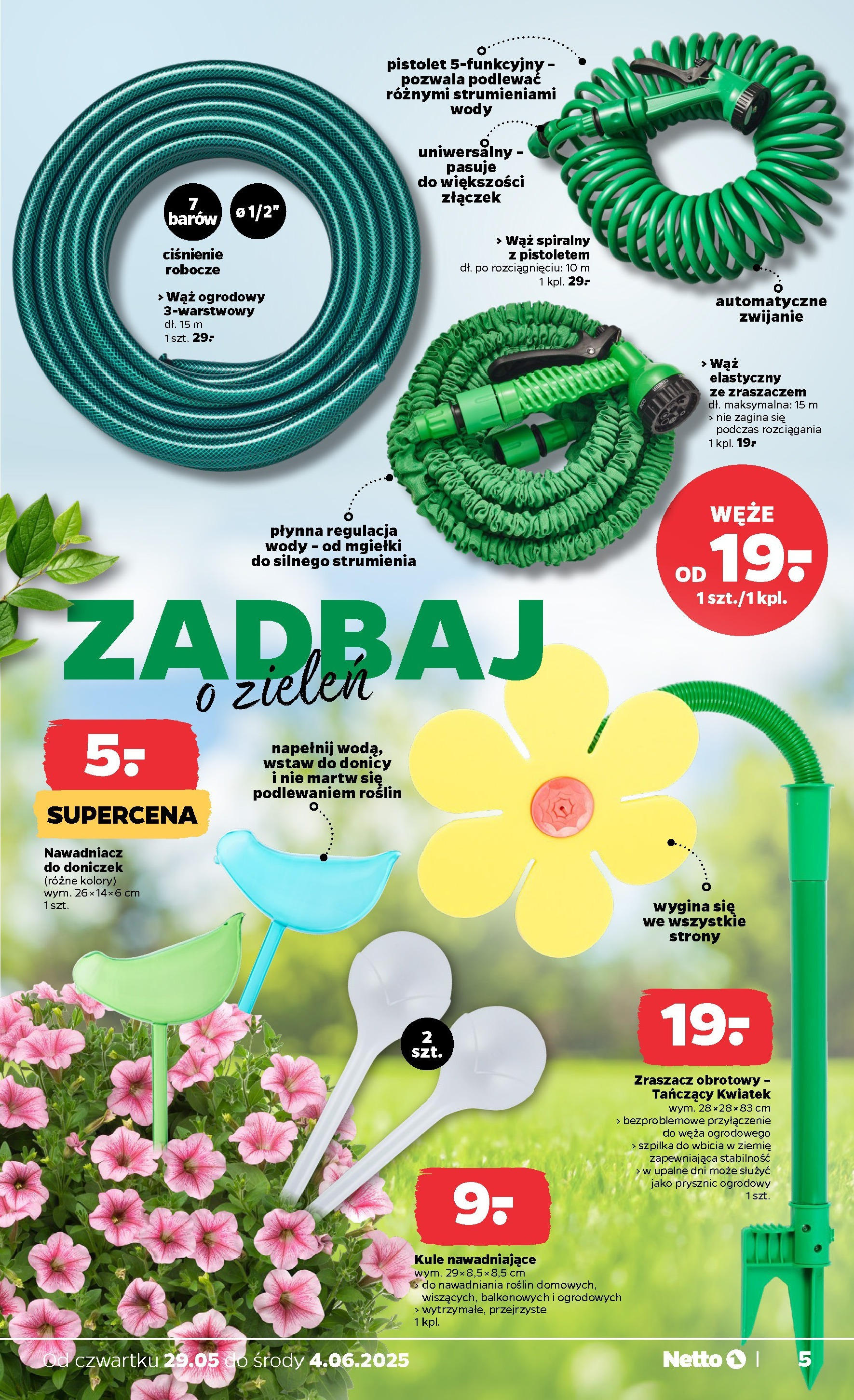 Netto gazetka - Spożywcza od 29.05.2025 - Aktualne promocje | Strona: 25 | Produkty: Wąż ogrodowy, Prysznic
