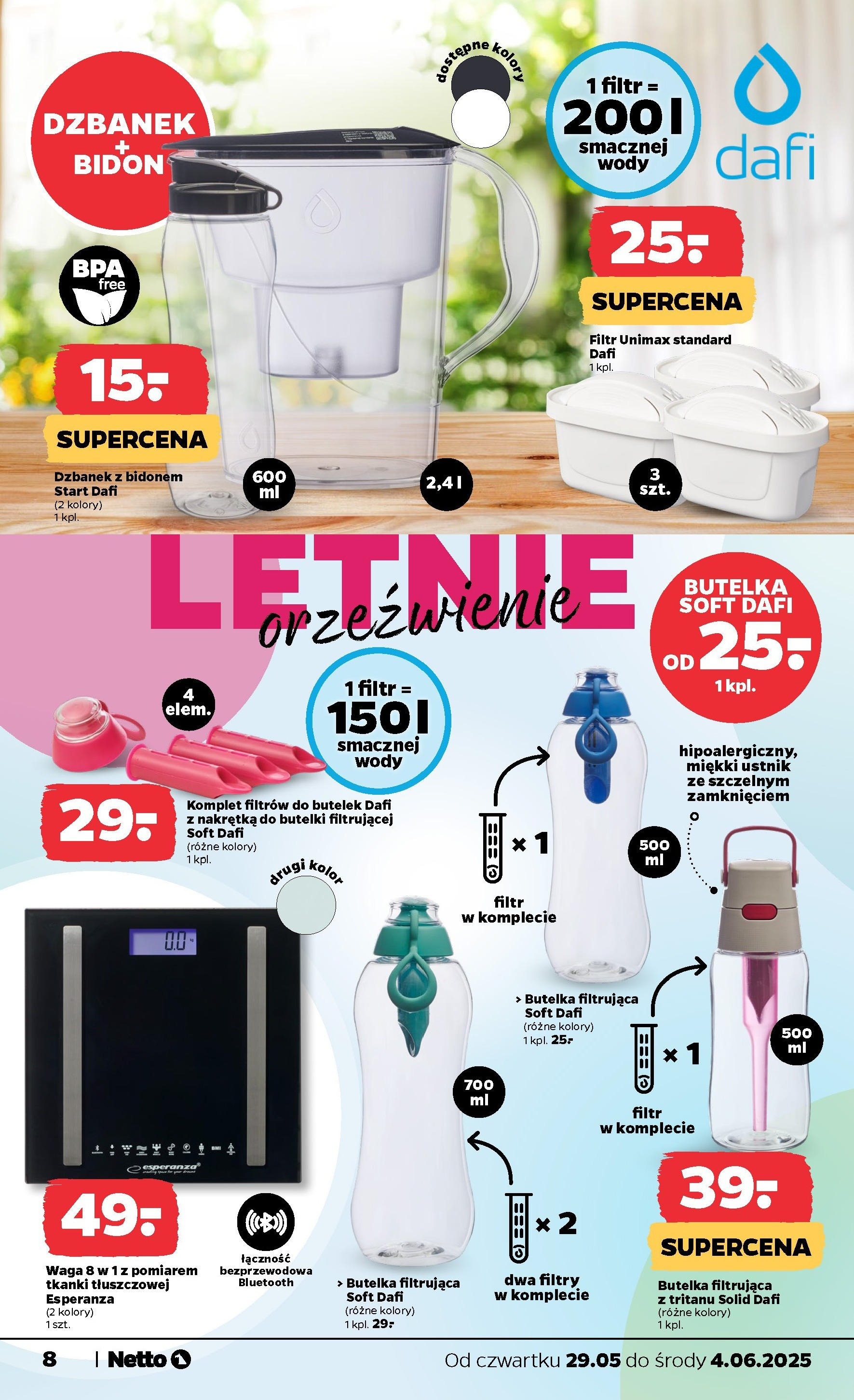 Netto gazetka - Spożywcza od 29.05.2025 - Aktualne promocje | Strona: 28 | Produkty: Dzbanek, Waga, Body
