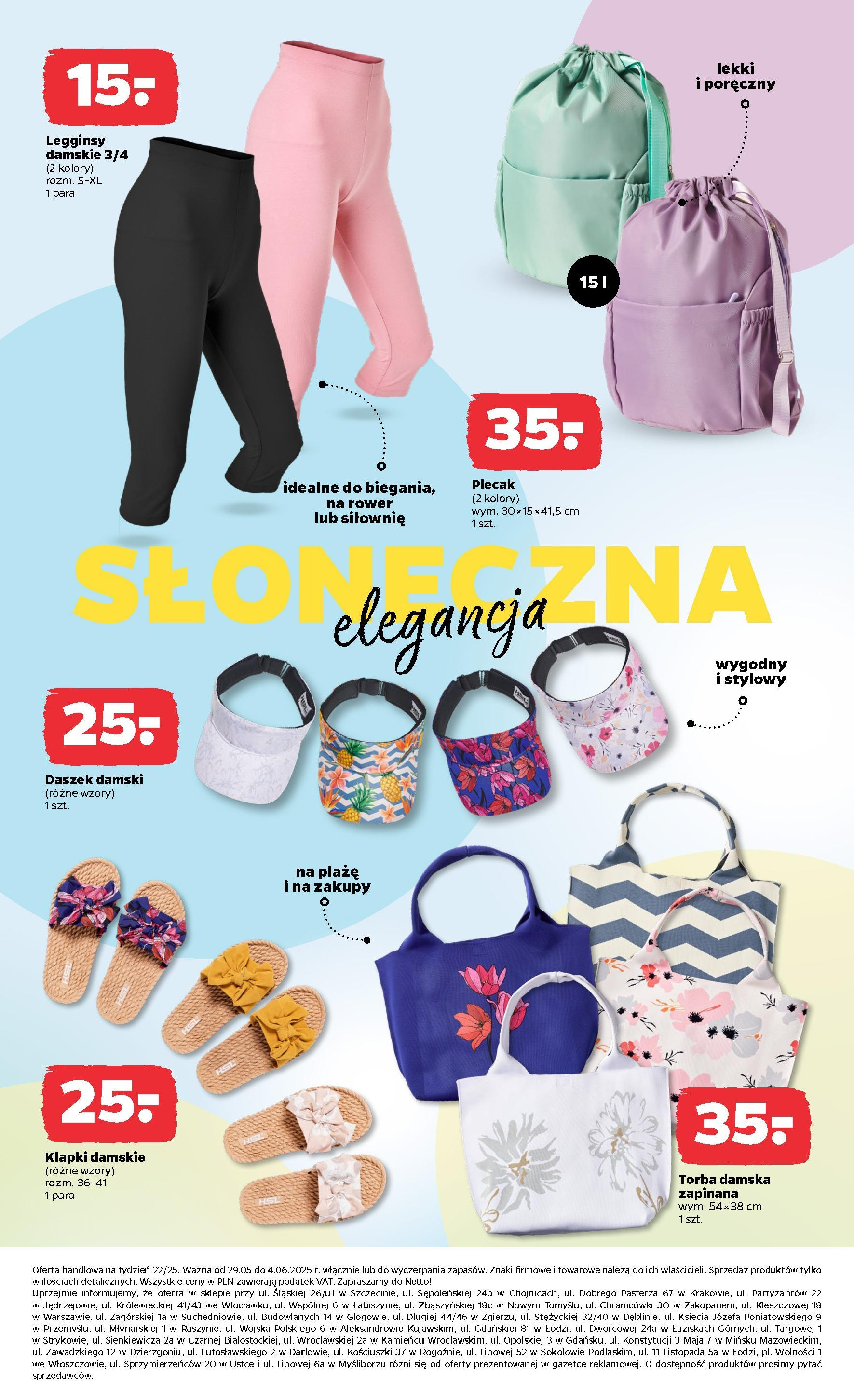 Netto gazetka - Spożywcza od 29.05.2025 - Aktualne promocje | Strona: 29 | Produkty: Klapki, Torba, Rower, Legginsy damskie