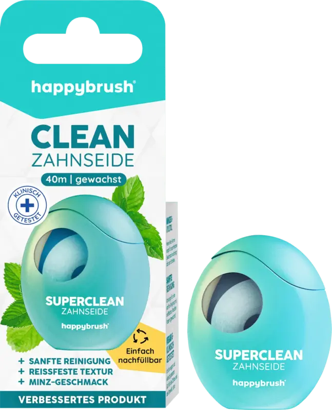 happybrush Zahnseide Clean gewachst