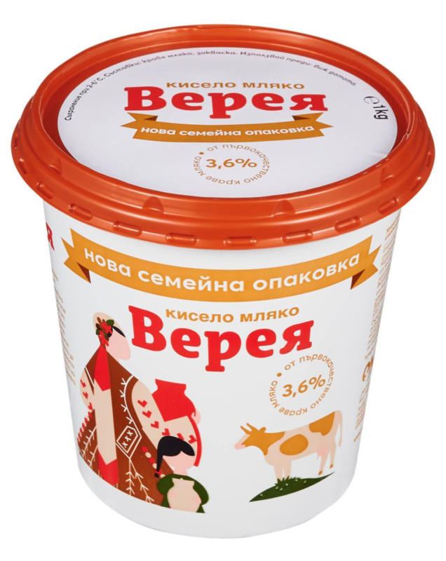 ВЕРЕЯ Кисело мляко 3,6% масленост