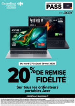 EXCLUSIVITE CLIENTS PASS : 20% FIDELITE SUR LES PC ACER