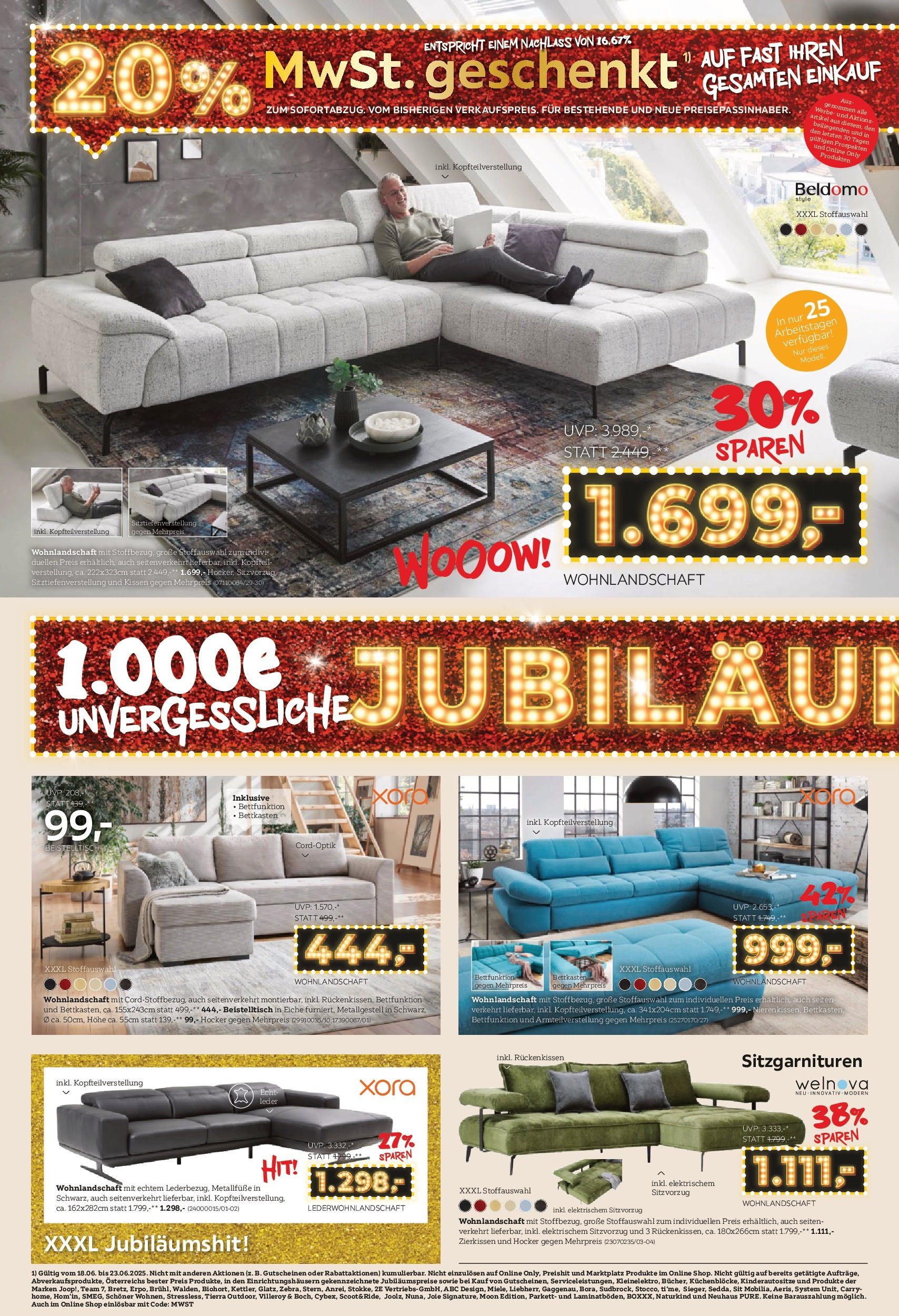 XXXLutz Prospekt aktuell von 17.06.2025 - Aktuelle Angebote | Seite: 2 | Produkte: Bett, Kissen