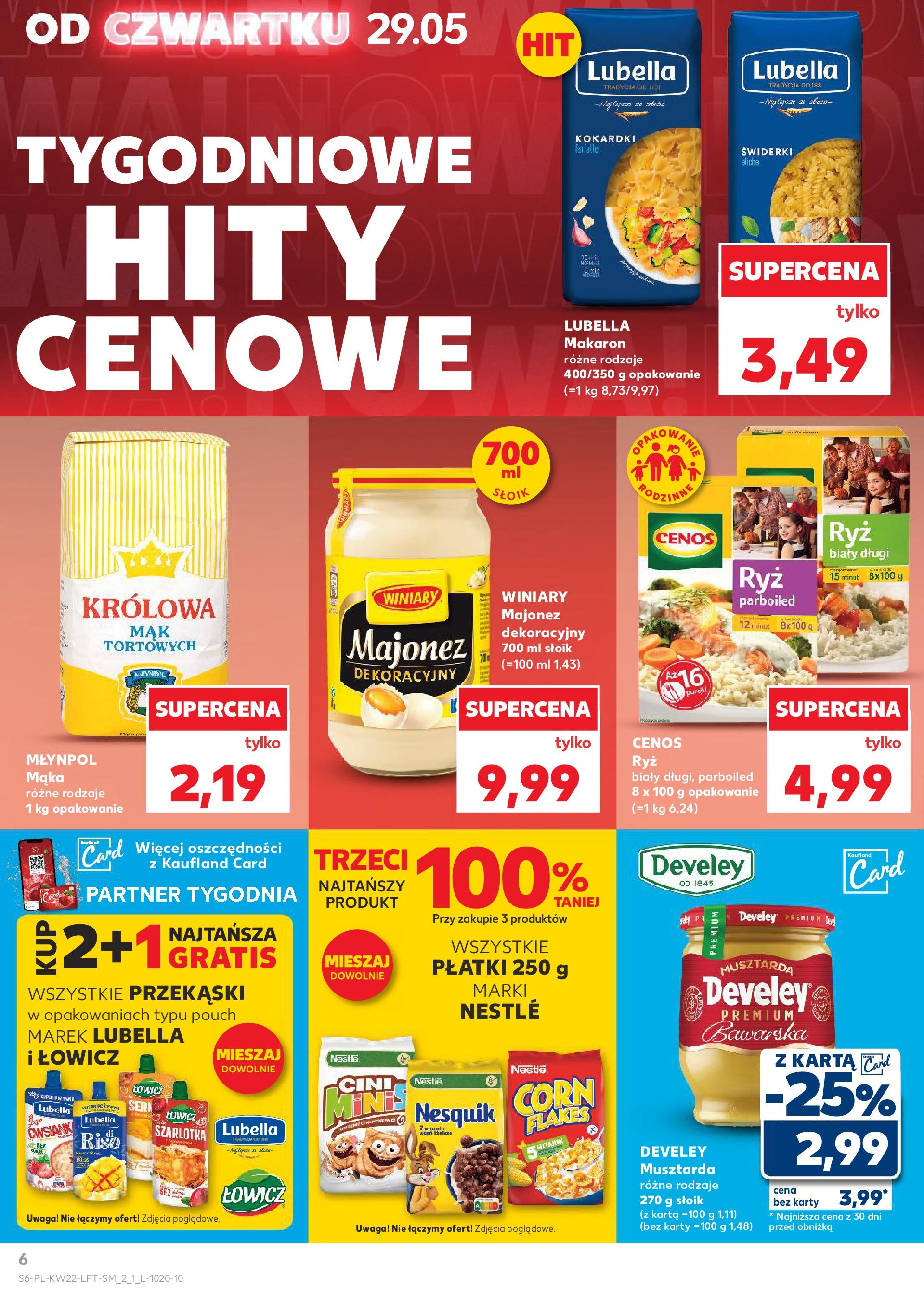 Kaufland gazetka od 29.05.2025 - od jutra PDF | Strona: 6 | Produkty: Musztarda, Ryż, Makaron, Majonez