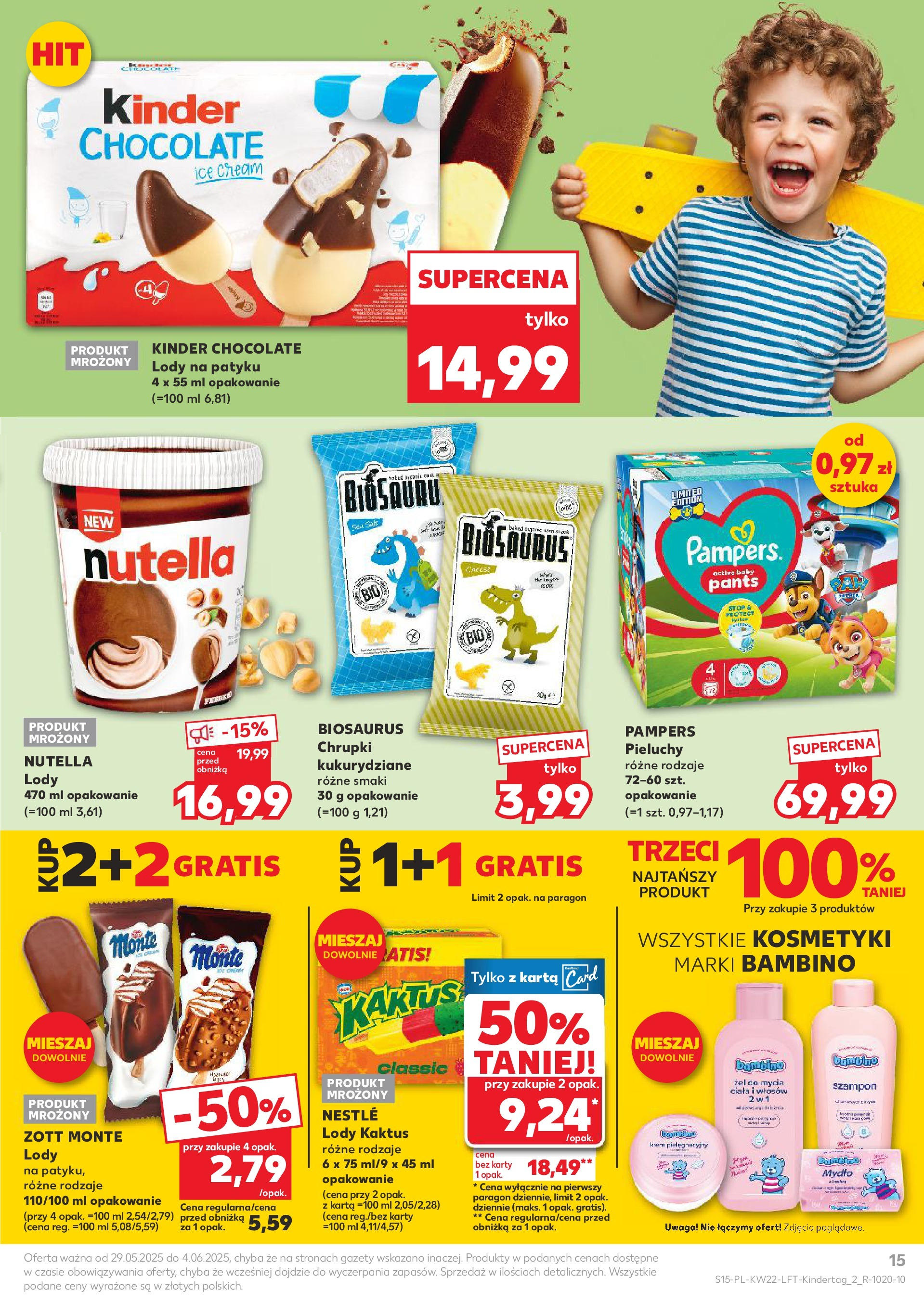 Kaufland gazetka od 29.05.2025 - od jutra PDF | Strona: 15 | Produkty: Karta, Chrupki, Kosmetyki, Mydło