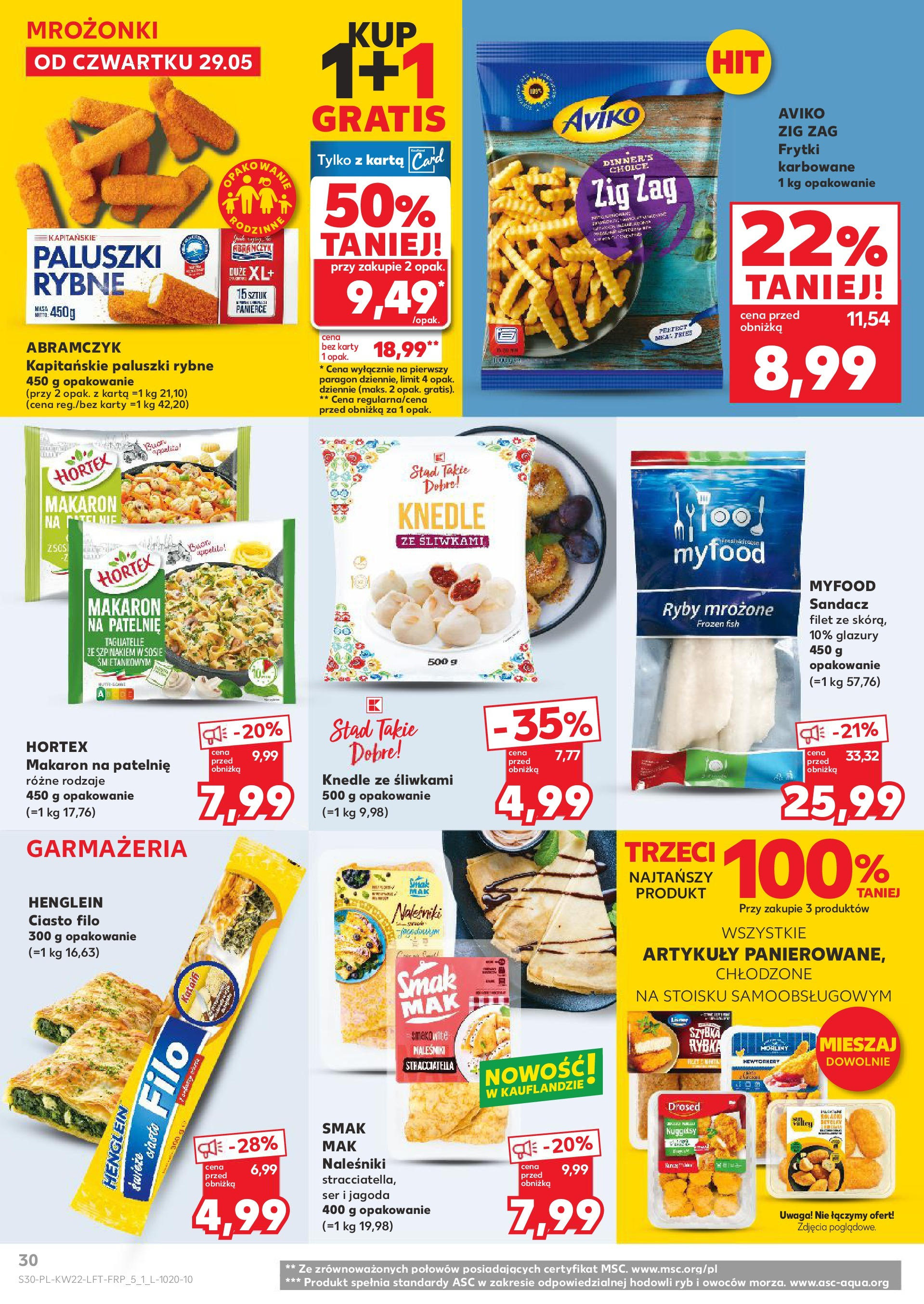 Kaufland gazetka od 29.05.2025 - od jutra PDF | Strona: 30 | Produkty: Ciasto filo, Sandacz, Ser, Pancakes