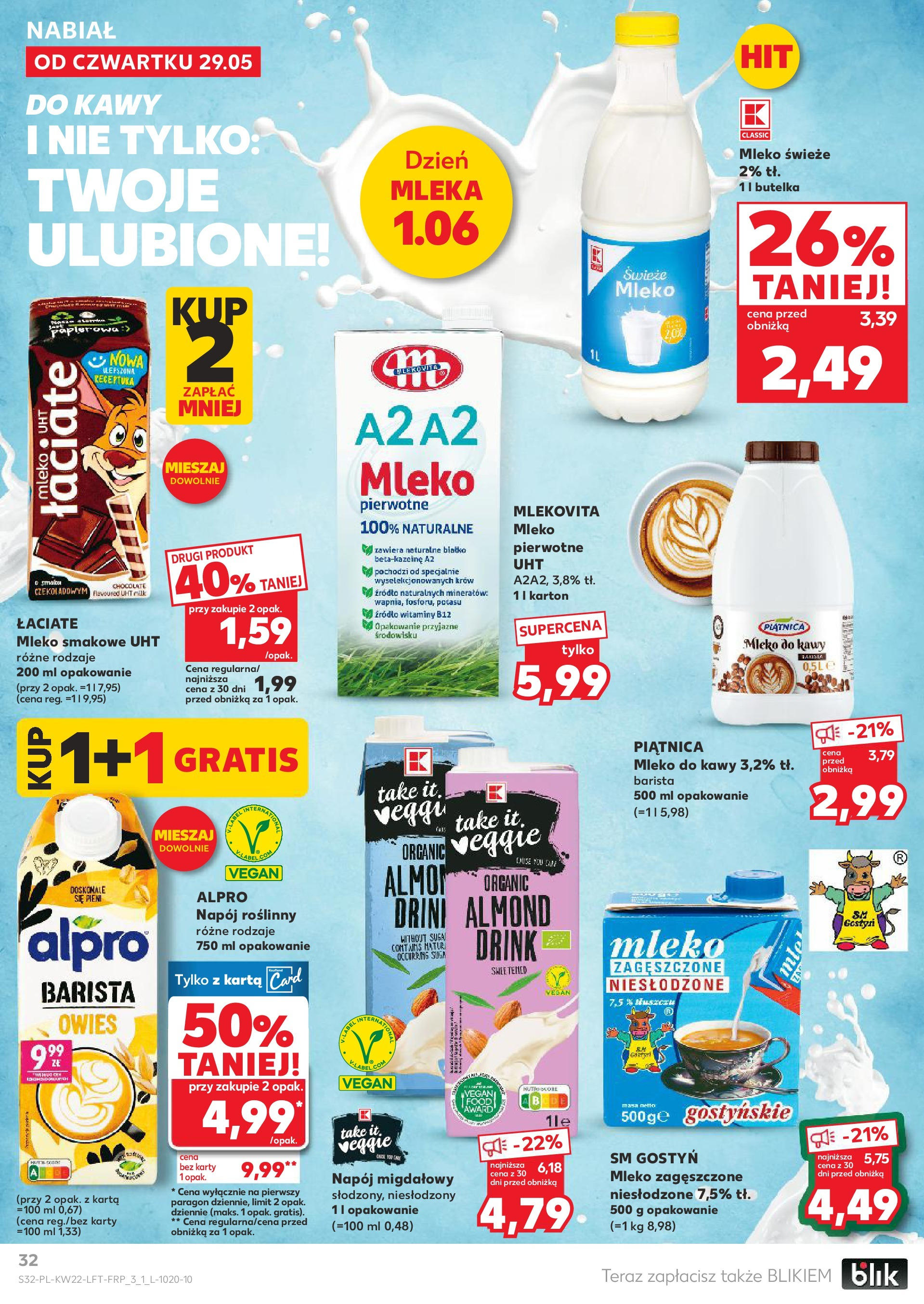 Kaufland gazetka od 29.05.2025 - od jutra PDF | Strona: 32 | Produkty: Karta, Mleko zagęszczone niesłodzone, Mleka, Napój migdałowy