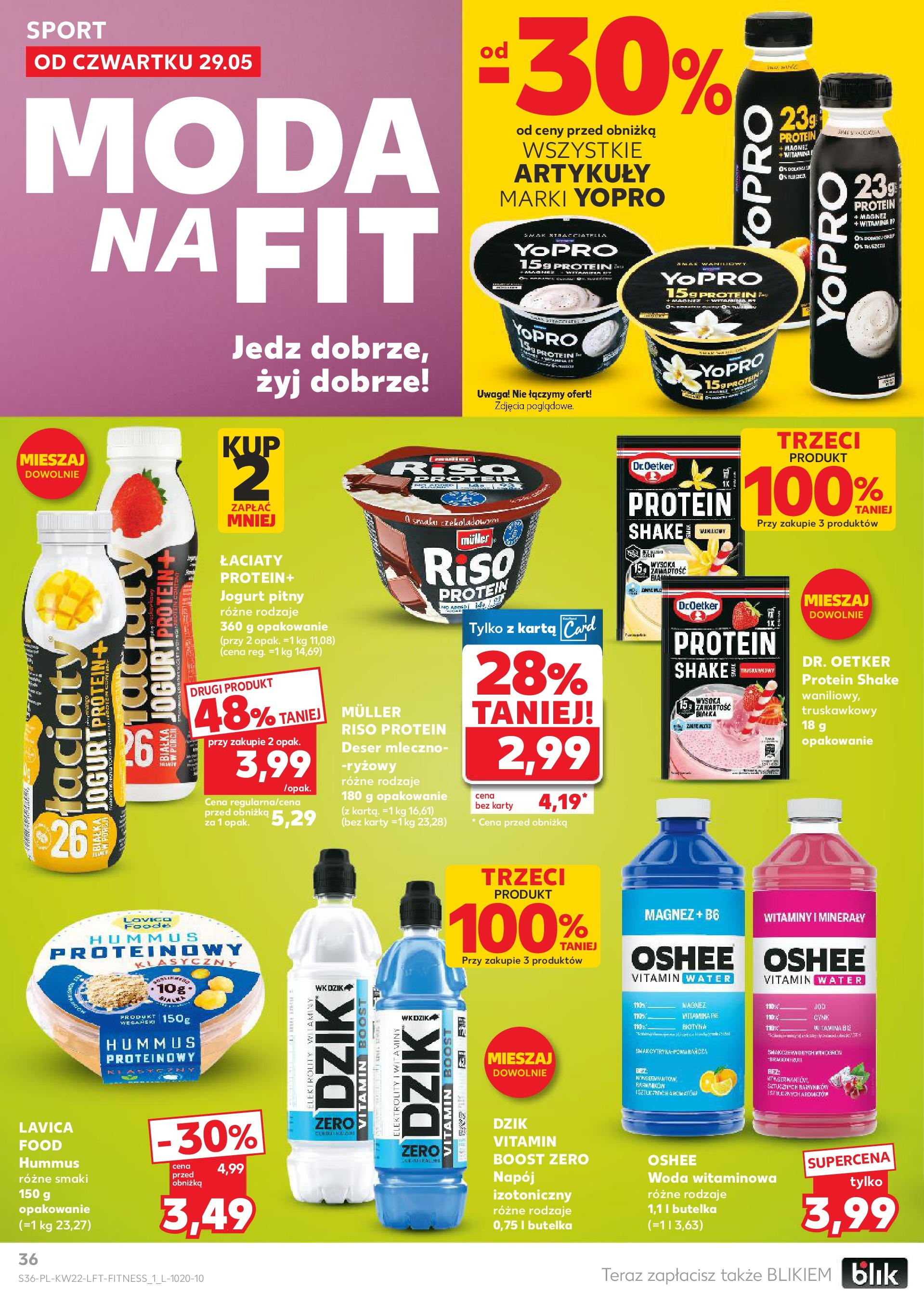 Kaufland gazetka od 29.05.2025 - od jutra PDF | Strona: 36 | Produkty: Jogurt pitny, Hummus, Jogurt, Woda